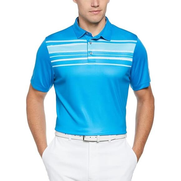 PGA Tour Men's Hawaiian Surf Athletic Fit Terrain Short Sleeve Polo Shirt Size S - Picture 1 of 1